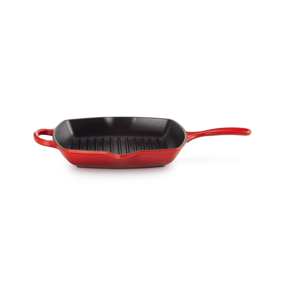 Le Creuset Bistecchiera Skillet quadrata Evolution in ghisa 26 Ciliegia