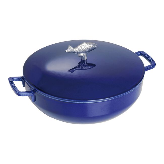 Tegame bouillabaisse rotondo - 28 cm, blu scuro