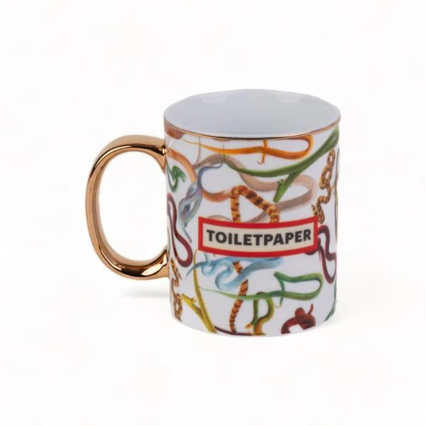 Seletti Tazza In Porcellana "Toiletpaper Home" Ø 8 H. 10 Cm - Snakes -