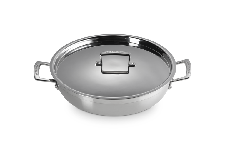 Tegame basso in acciaio inox e int. antiaderente - 38 cm, 4.8L