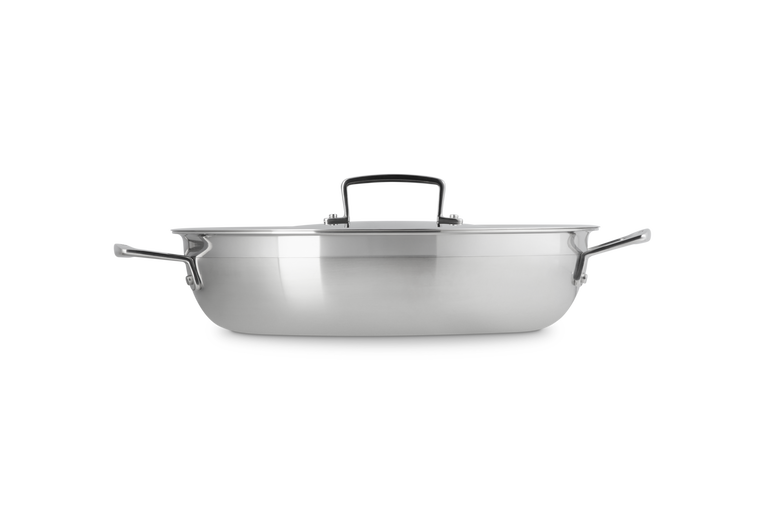 Tegame basso in acciaio inox e int. antiaderente - 38 cm, 4.8L