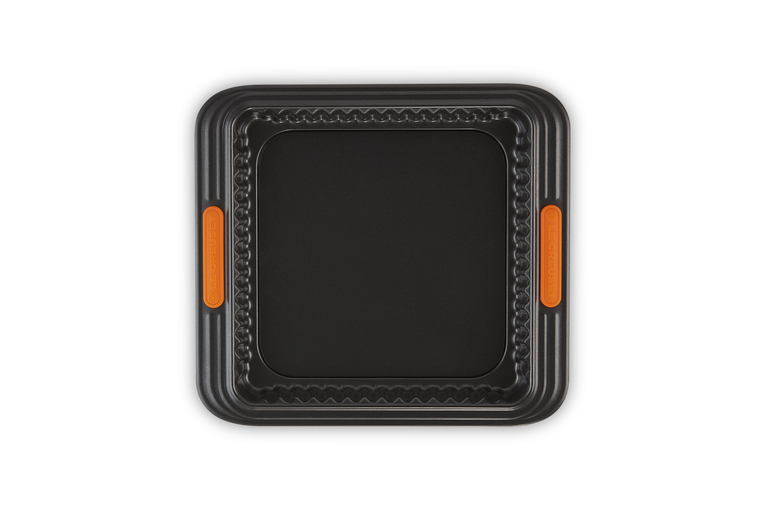 Tortiera quadrata con base removibile - 23 cm, Nero
