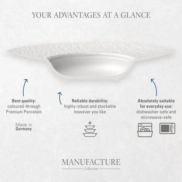 MANUFACTURE Piattino per tazzina da caffè -  Bianco, Premium Porcelain