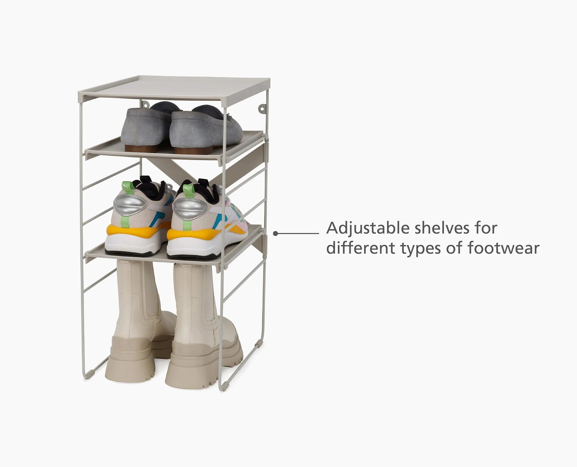Scaffale per scarpe regolabile Level™ Ecru