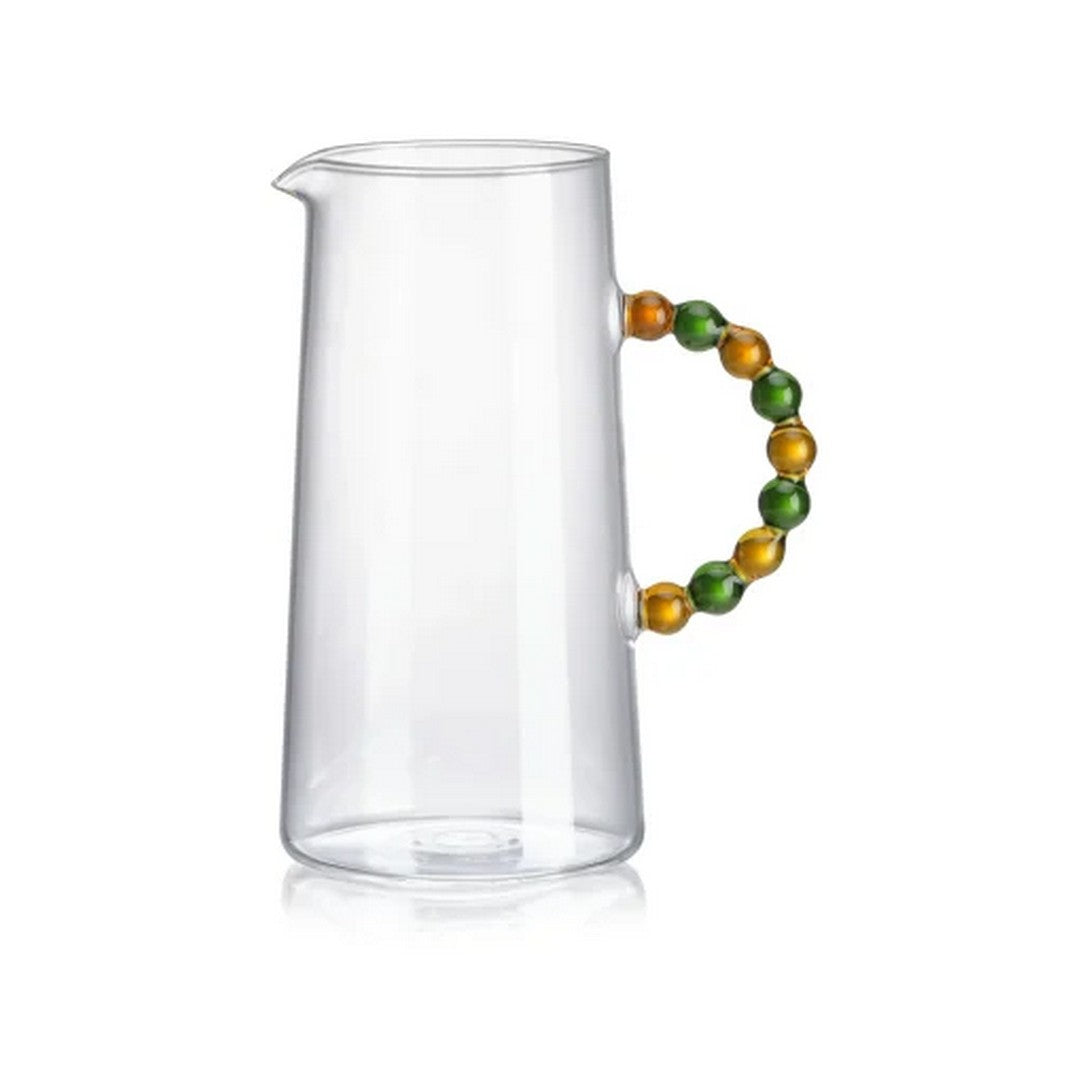 Ivv Collier Caraffa Vetro Borosilicato Trasparente Con Manico Ambra/Verde H.21 C