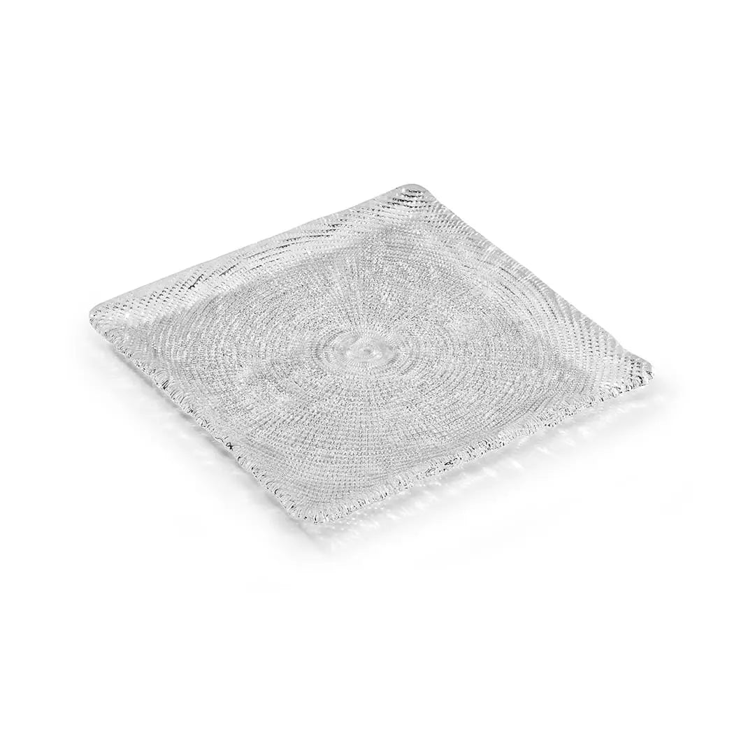 Diamanté piatto quadrato - Trasparente 23,523,5 cm