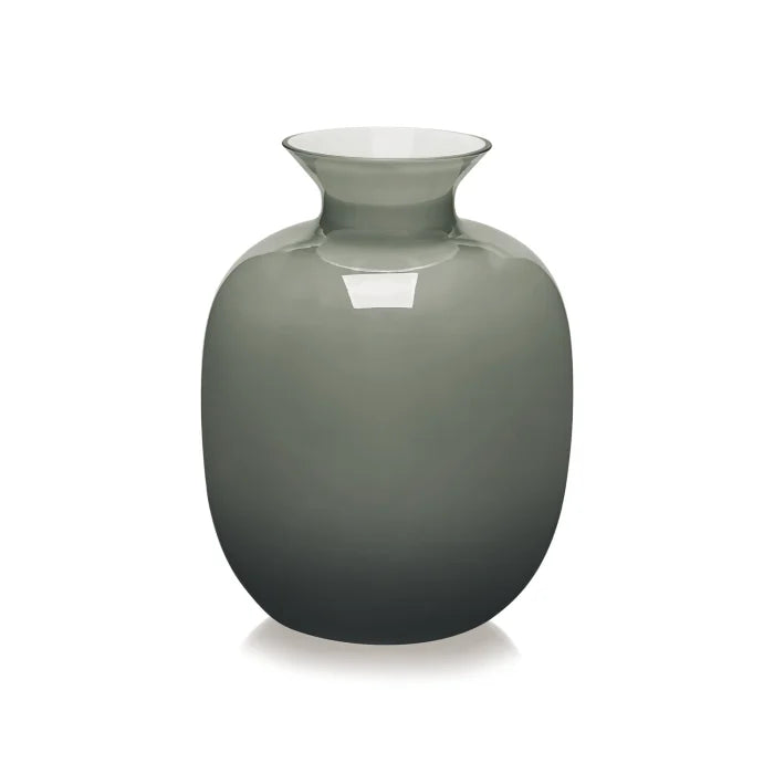 Rialto Med Vaso H.24 Cm. Incamiciato Grigio
