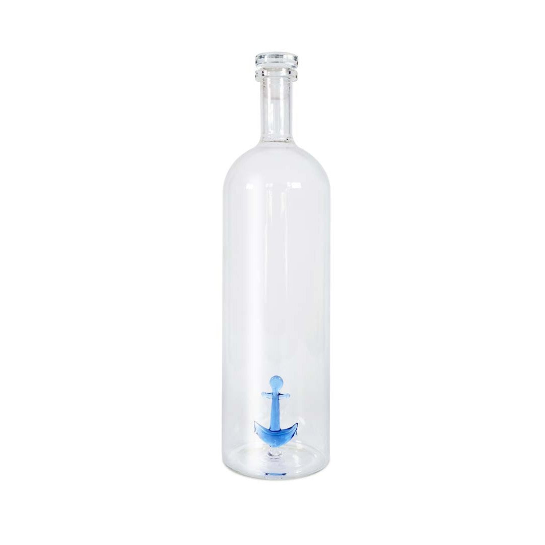 Wd Lifestyle Bottiglia in vetro borosilicato con tappo - 1,2 L / Decoro Ancora
