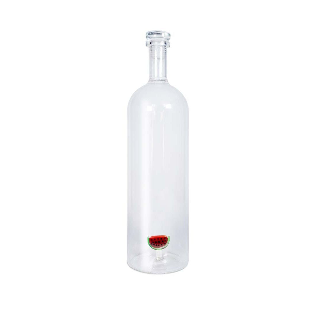 Wd Lifestyle Bottiglia in vetro borosilicato con tappo - 1,2 L / Decoro anguria.