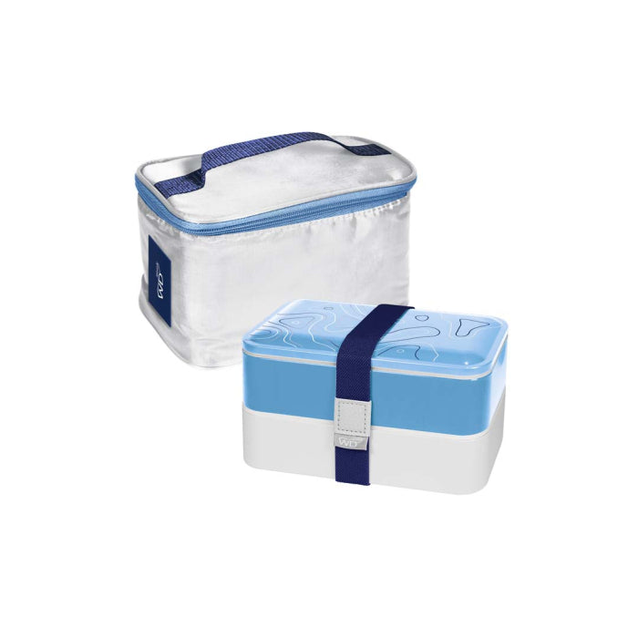 Lunch box con borsetta termica azzurro