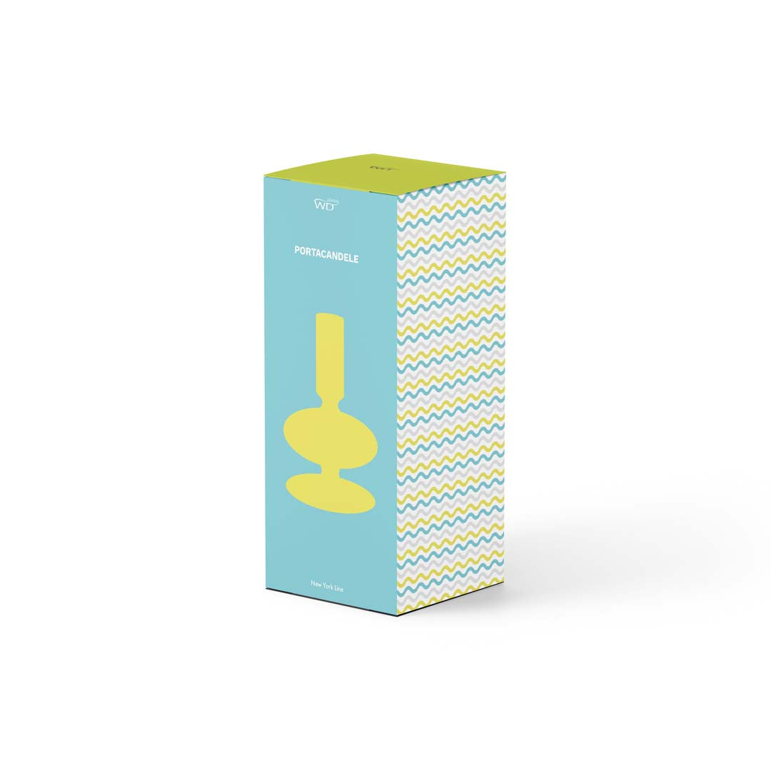 Porta candele in vetro borosilicato - 12 cm / Giallo