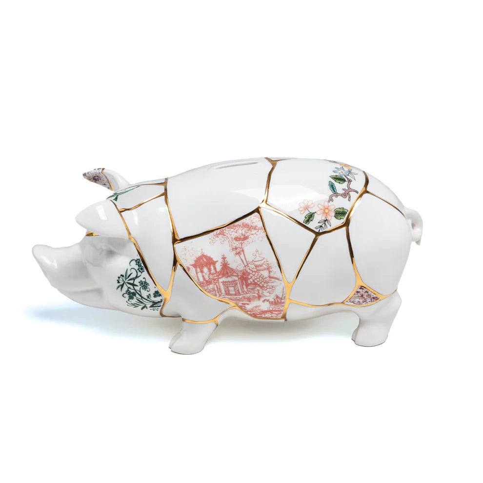 Seletti Salvadanaio In Porcellana "Kintsugi Piggy Bank"  - 09942