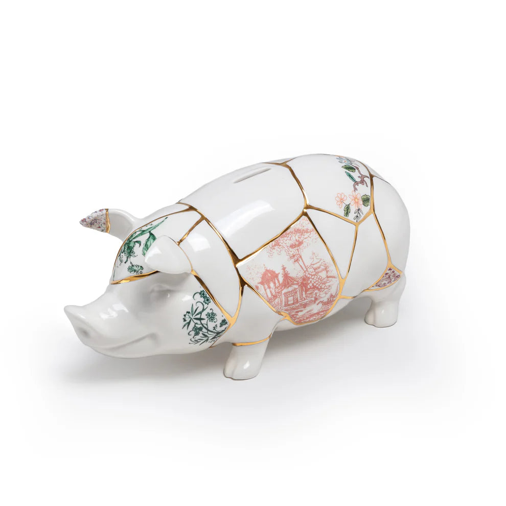 Seletti Salvadanaio In Porcellana "Kintsugi Piggy Bank"  - 09942