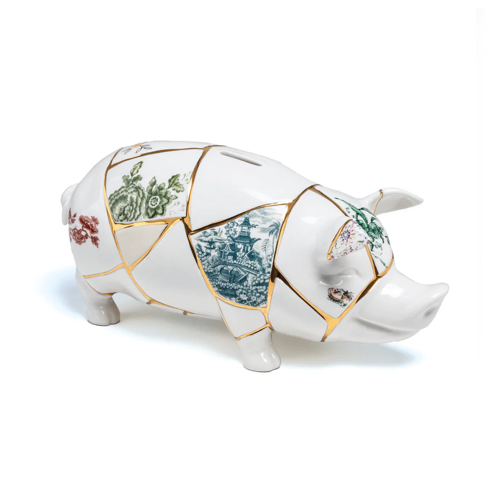 Seletti Salvadanaio In Porcellana "Kintsugi Piggy Bank"  - 09942