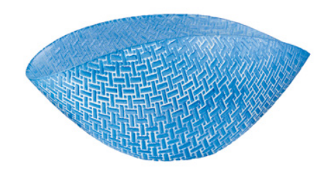 "Pattern" Centrotavola - 38 x 11 cm / Bianco-Azzurro