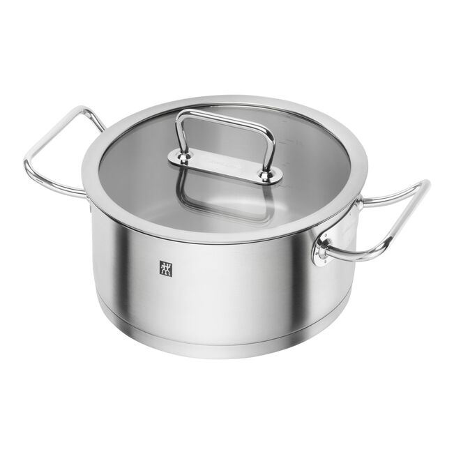 Casseruola con Coperchio - 24 cm, 18/10 acciaio inossidabile