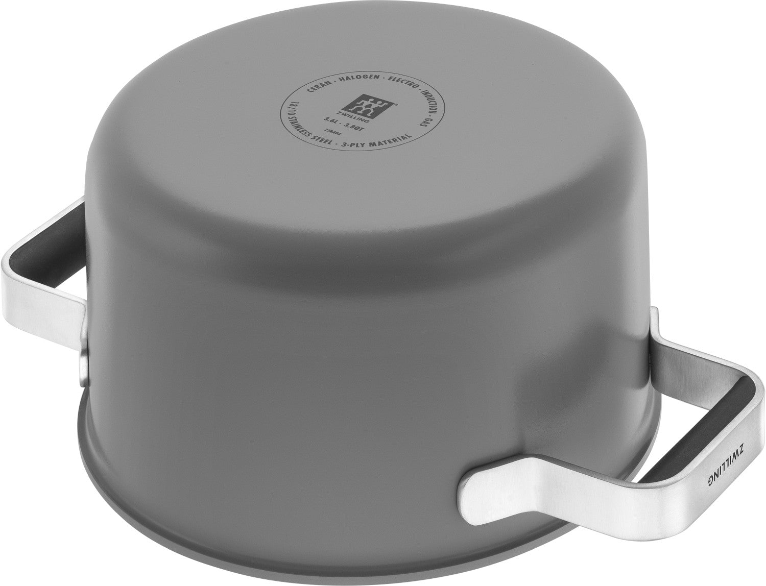 PURE Set di pentole e padelle, 5-pz. Grigio, 18/10 acciaio inossidabile