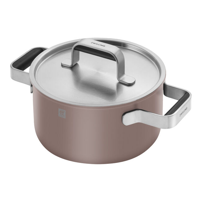 PURE Set di pentole, 5-pz., Acciaio Inox 18/10  - Fucsia