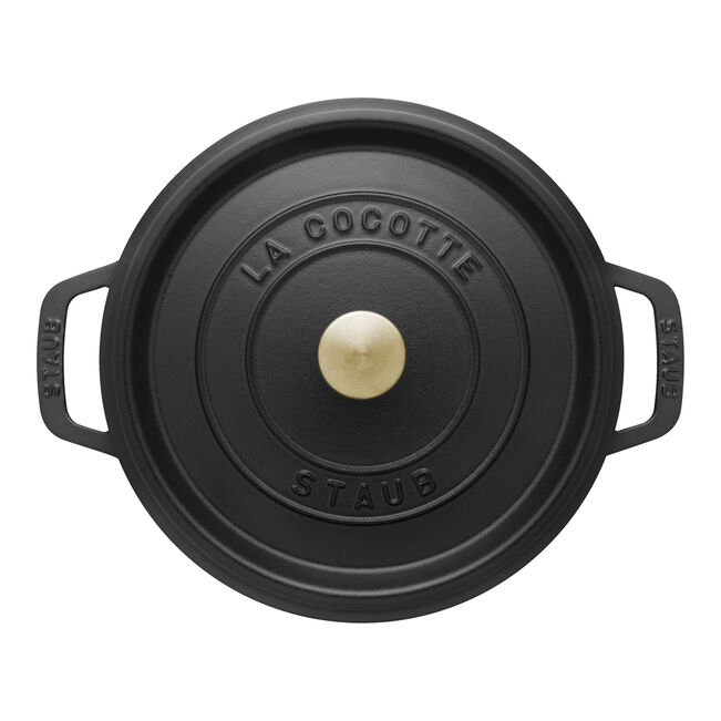 Cocotte rotonda - 28 cm, Nera