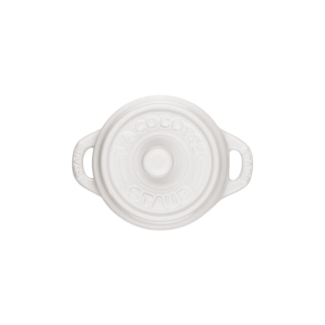 Mini cocotte rotonda - 10 cm, bianco