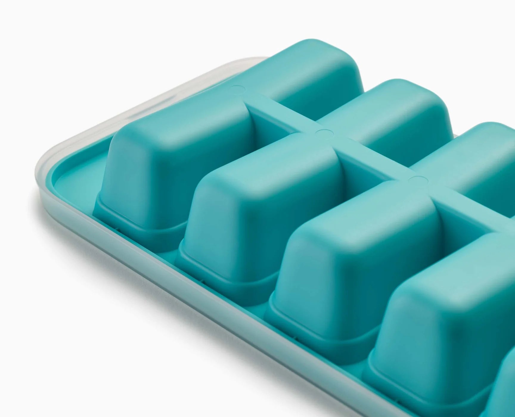 Confezione 2 vaschette cubetti di ghiaccio - facili da riempire / Azzurro