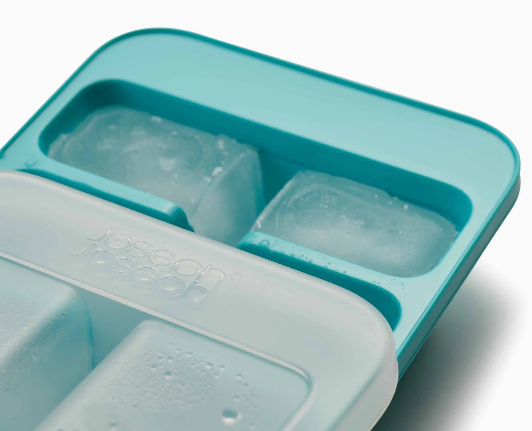 Confezione 2 vaschette cubetti di ghiaccio - facili da riempire / Azzurro