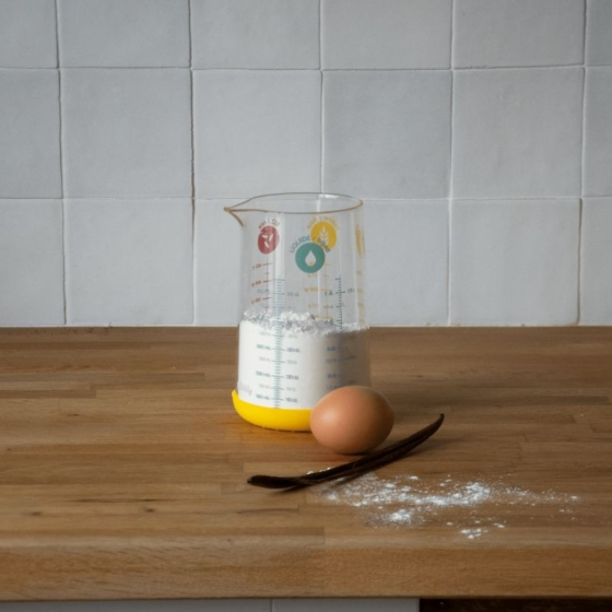 Caraffa / Misuratore di precisione in vetro e base di silicone - 0,5 L