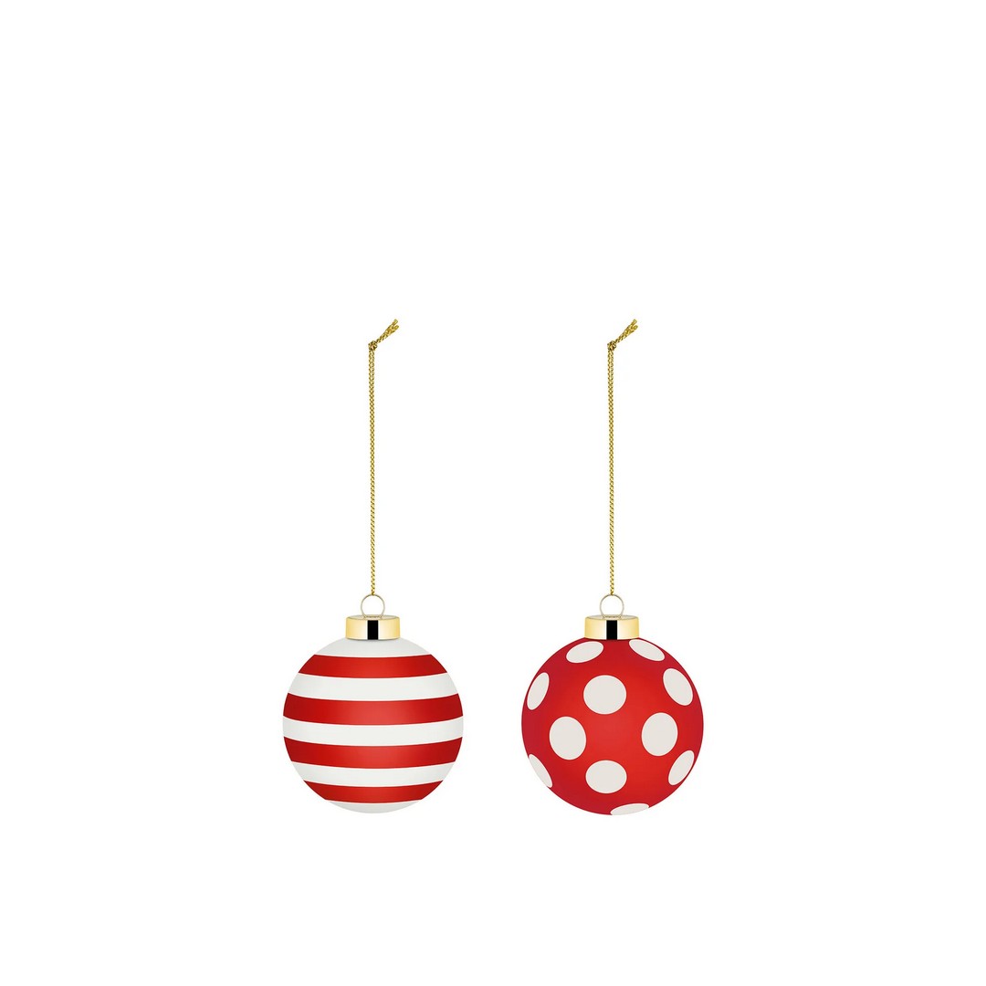 Alessi Delight set 2 Palle di Natale - NZ04SET2
