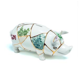 Kintsugi - salvadanaio in porcellana Piggy