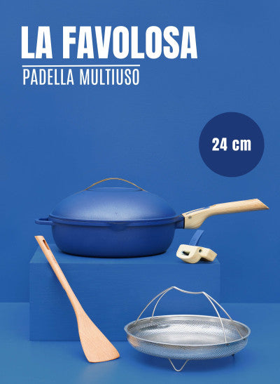 La Favolosa padella 24 cm - colore blu