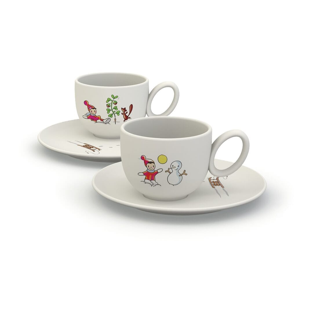 Alessi Ammi18Set2 Niki Sulla Neve Tazze In Ceramica Stoneware