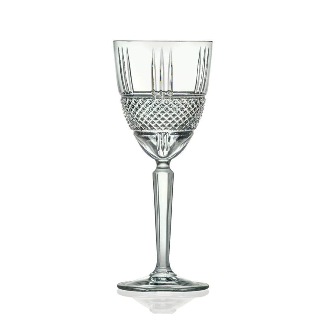 Brandani Diamond Crystal Glass Calice Vino Set