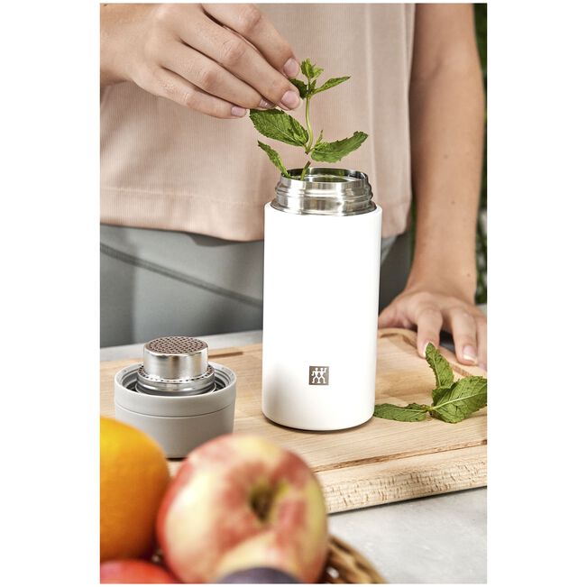 Thermo - 420 ml, acciaio inox - colore bianco grigio