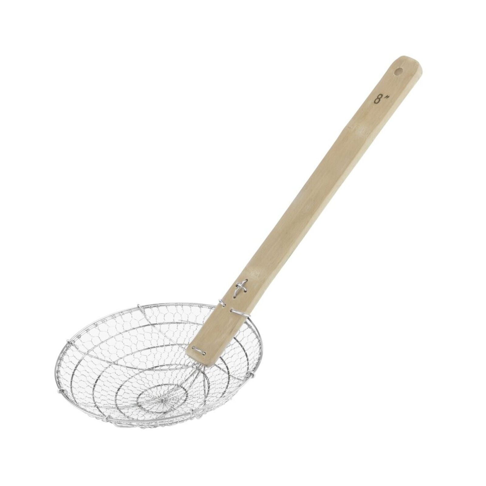 Schiumarola rete grossa  Acciaio inox, Bambù - 20 CM