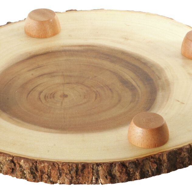 Tagliere / Piatto a servire in Legno di Acacia - Ø Cm 25,5