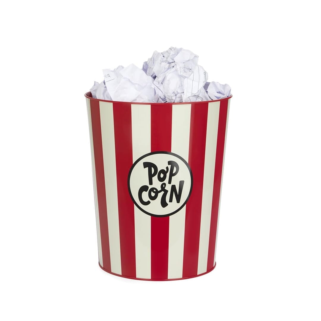 Balvi Cestino Carta Popcorn Rosso E Beige