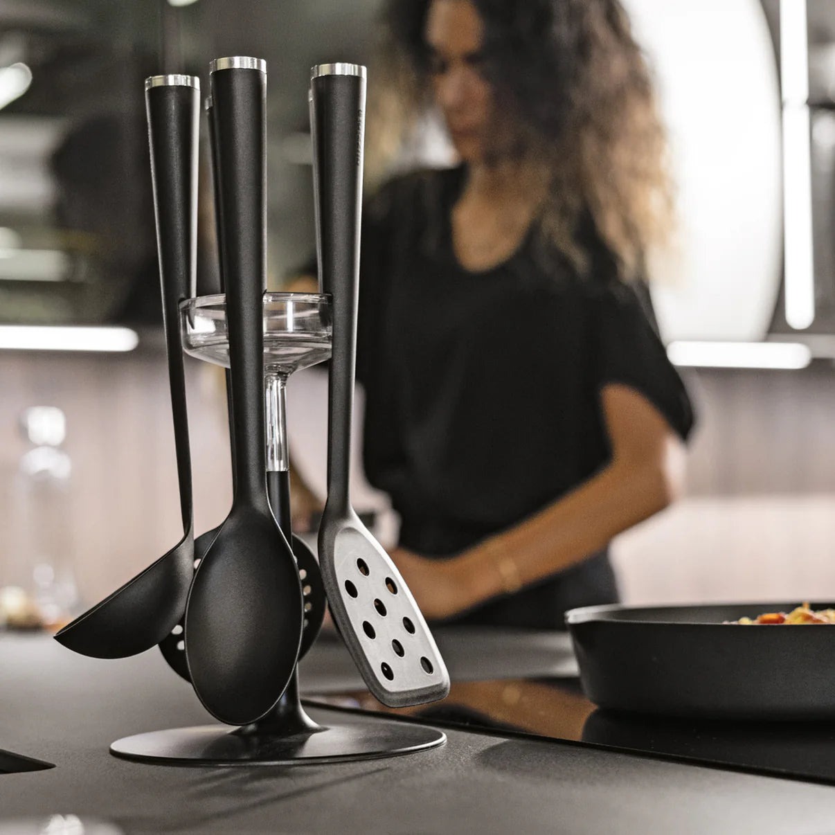 SET 5 MESTOLI CON BASE GUZZINI COOKING