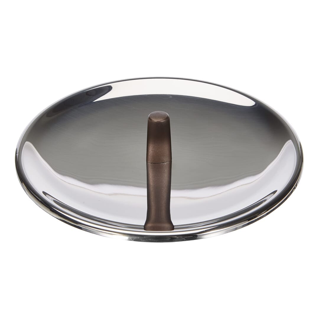 Alessi Edo Pu200/20 Coperchio In Acciaio Inox Con Pomolo Pvd Marrone