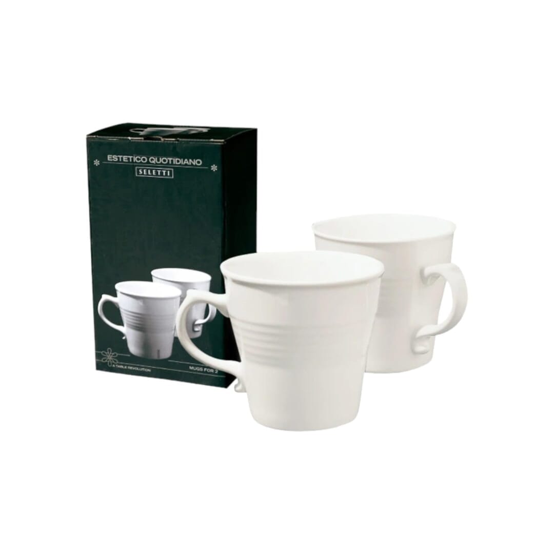 Set 2 Tazze Porcellana Mug Brand Nome Modello