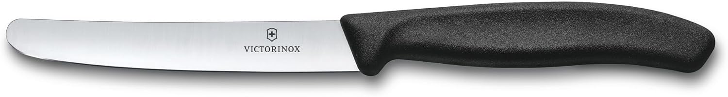 Coltello tavola liscio - Manico nero