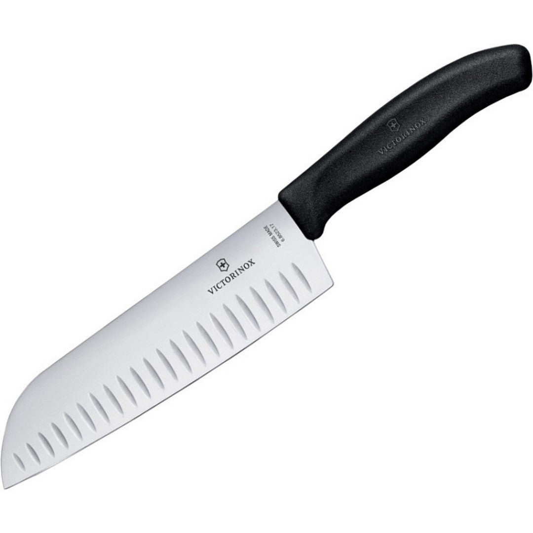 Victorinox Santoku manico nero  alveolato blister  - Swiss Classic