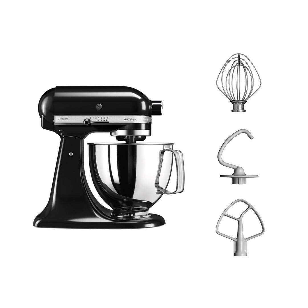 KitchenAid Artisan - Planetaria c/testa reclinabile 4,8L Onyx Black