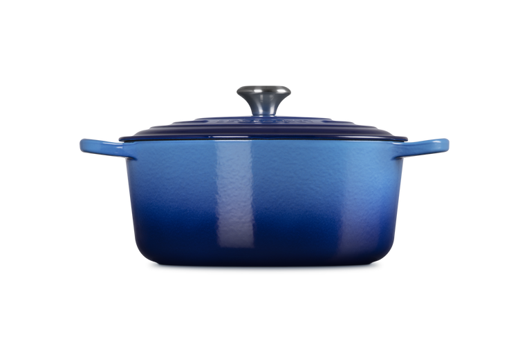 Cocotte rotonda Evolution in ghisa vetrificata - 28 cm, 6.7L Azure