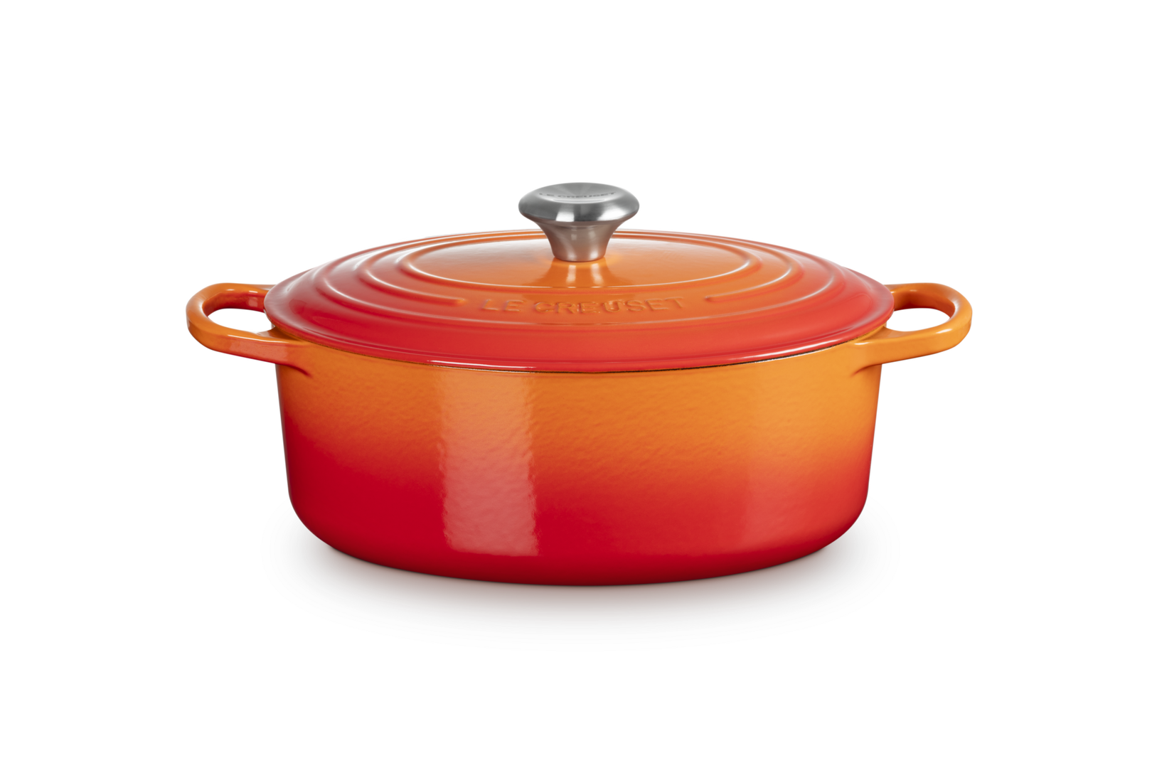 Cocotte ovale Evolution in ghisa vetrificata - 29 cm - colore arancio