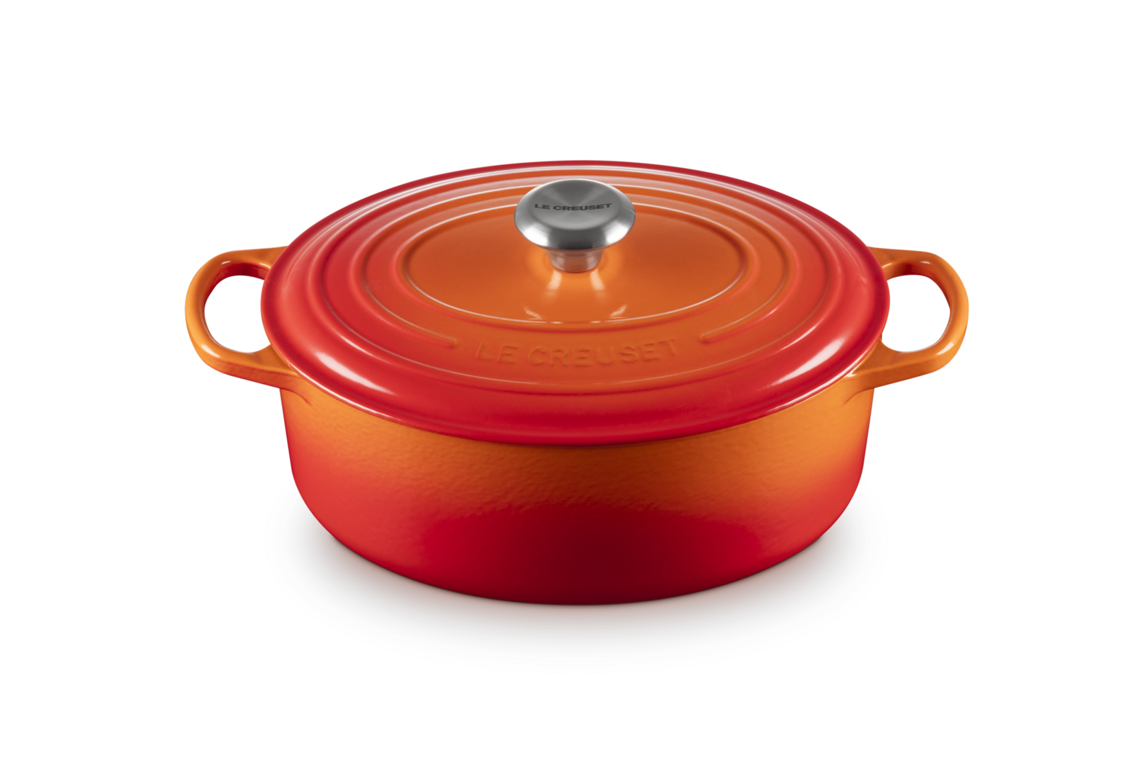 Cocotte ovale Evolution in ghisa vetrificata - 29 cm - colore arancio