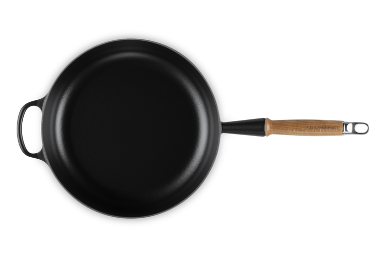 Padella alta Evolution con manico in legno in ghisa vetrificata - 28 cm, 3.6L