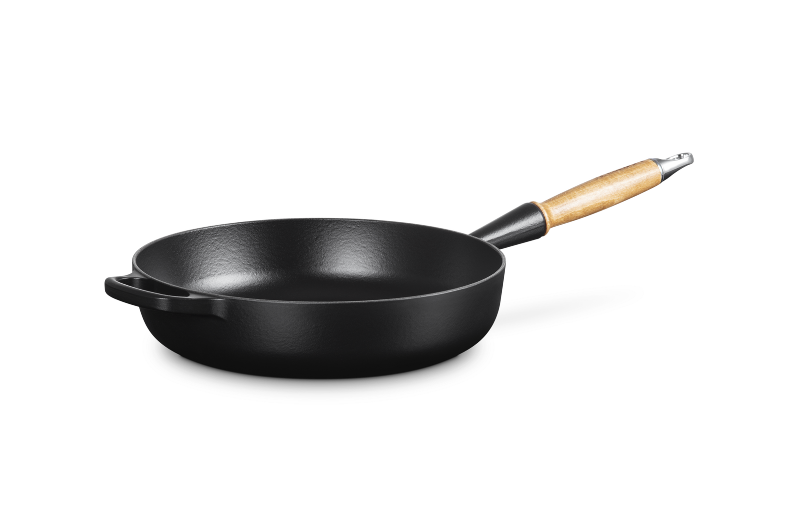 Padella alta Evolution con manico in legno in ghisa vetrificata - 28 cm, 3.6L