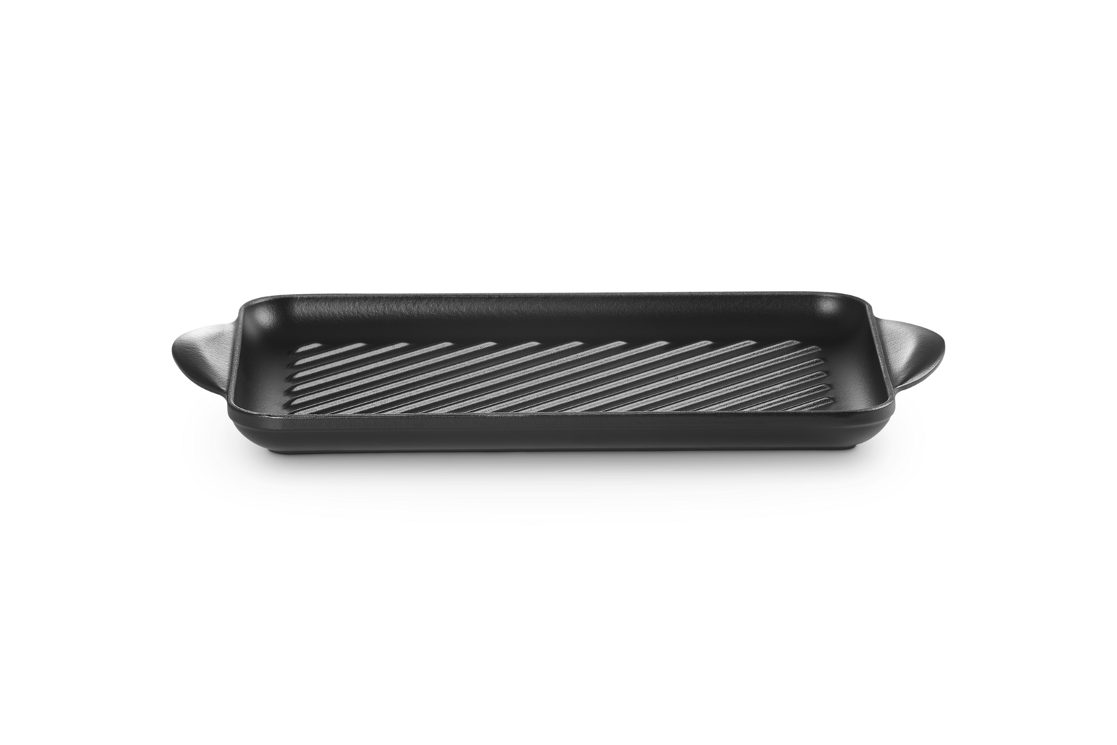 Grill rettangolare Tradition in ghisa vetrificata - colore nero matt - 32 cm