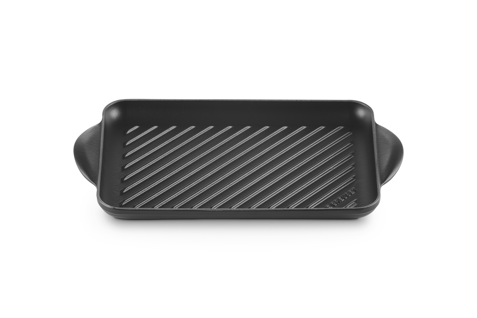 Grill rettangolare Tradition in ghisa vetrificata - colore nero matt - 32 cm
