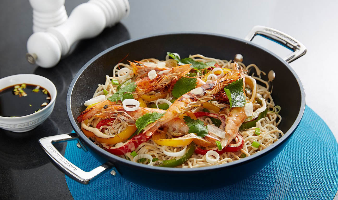 Padella Wok in alluminio antiaderente - 28 cm, 3.9 L